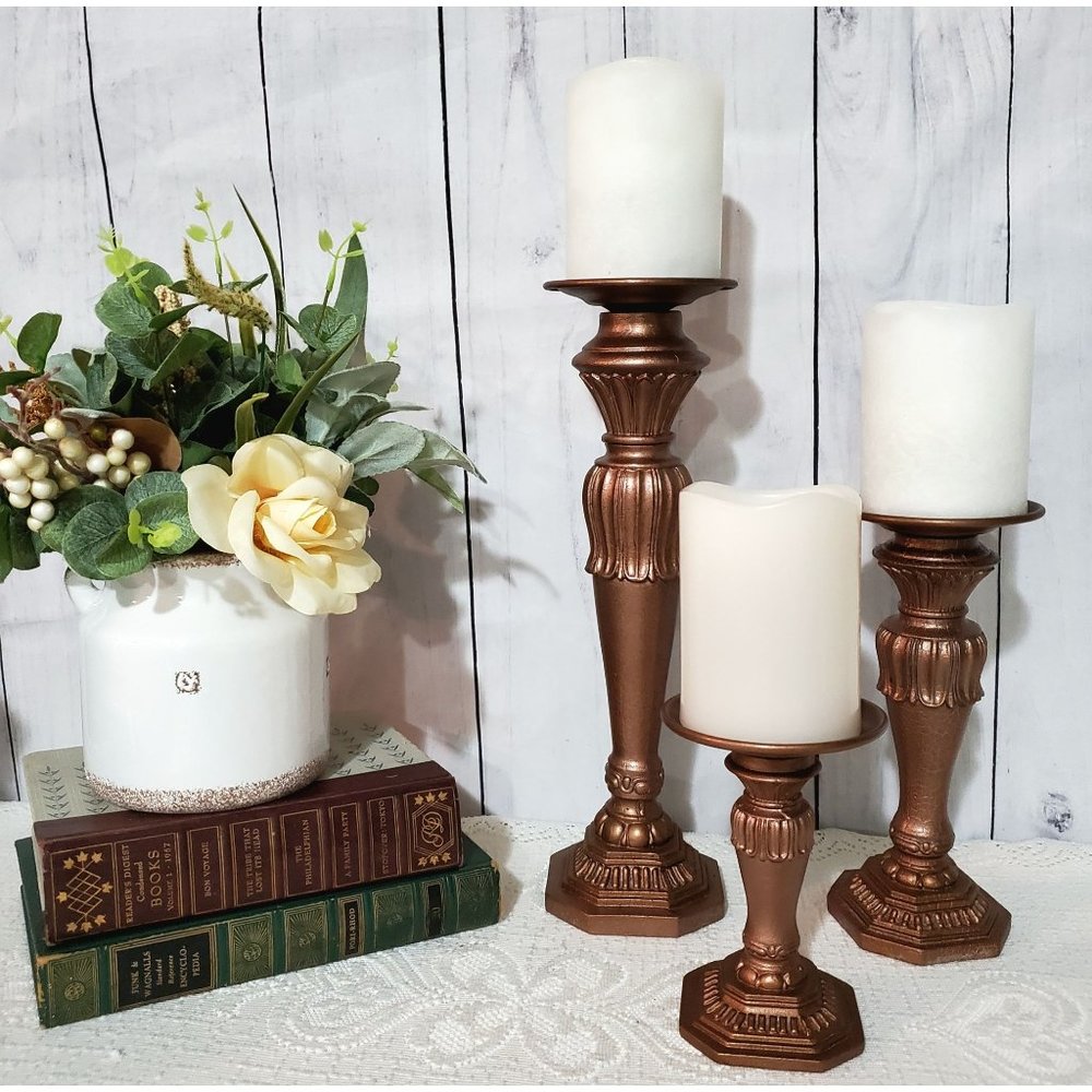 Home Decor | 13" 9" & 6" Candle Holders